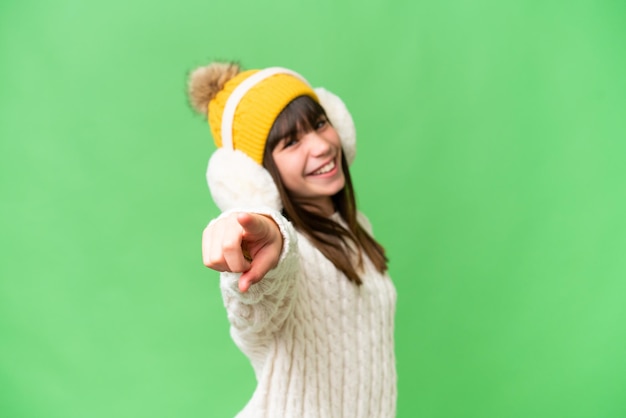 Little girl over isolated background