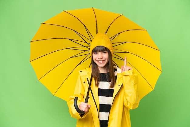 Little girl over isolated background