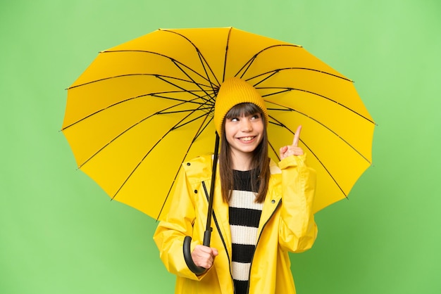 Little girl over isolated background