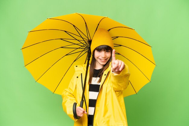 Little girl over isolated background