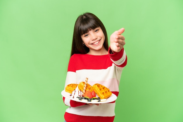 Little girl over isolated background