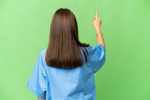 Little girl over isolated background