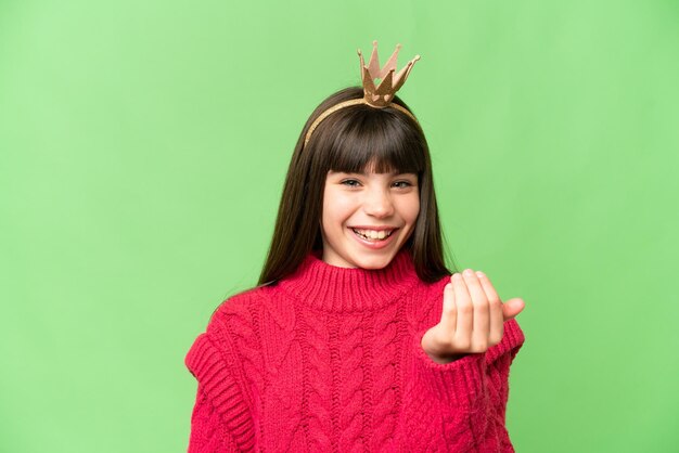 Little girl over isolated background