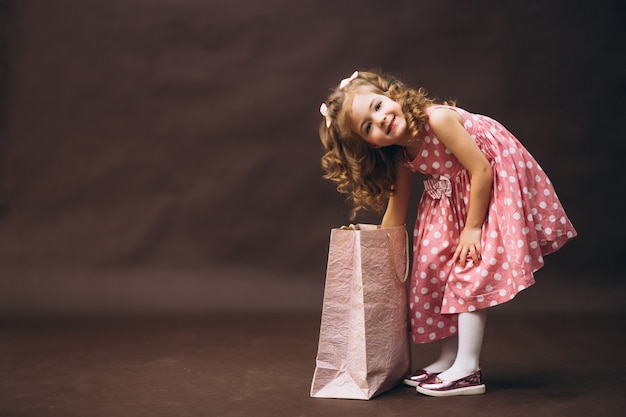 Little girl model studio shopping