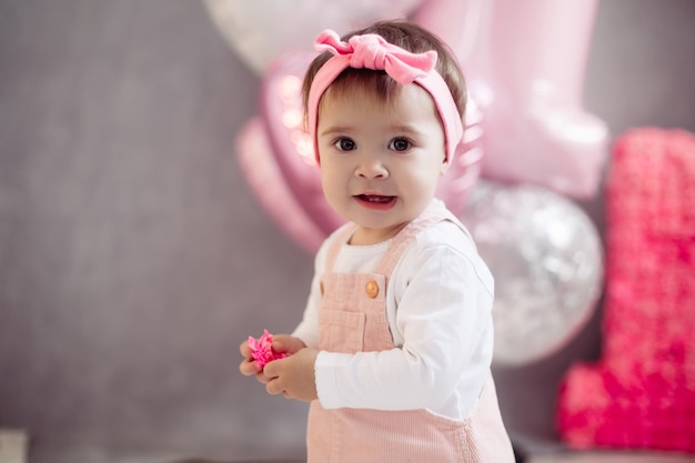 Little girl posing on christmas day