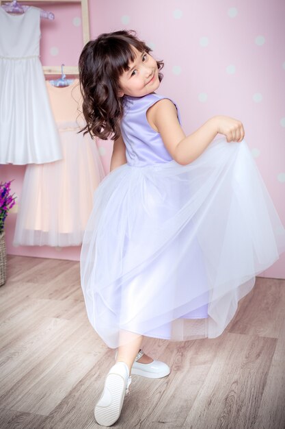 Little girl in princess dress