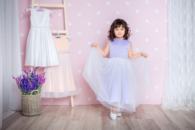 Little girl in princess dress