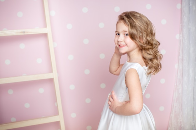 Little girl in princess dress