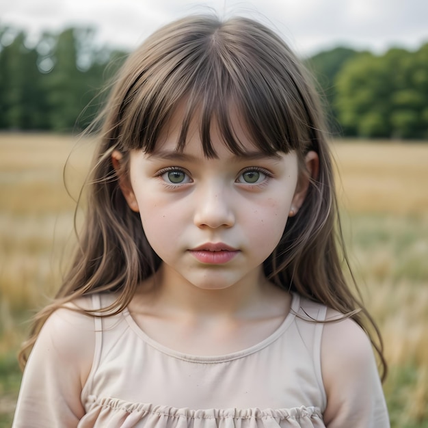 Маленькая девочка, излучающая красоту и невинность