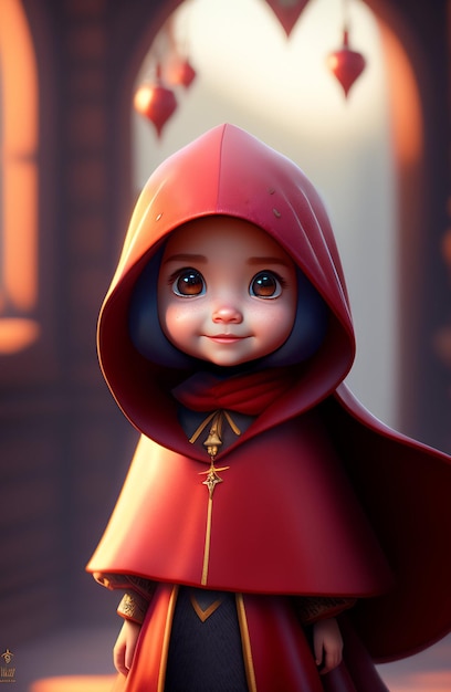 a little girl riding hood