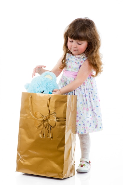 Little girl shopping