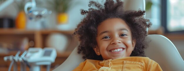 Little Girl Smiling in Chair