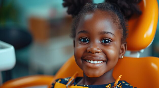 little girl smiling at the dentist