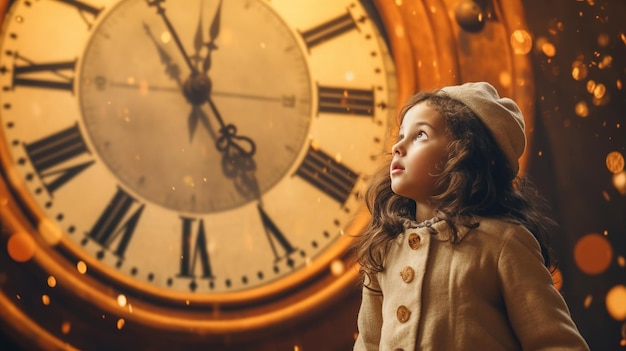 A little girl travels through time