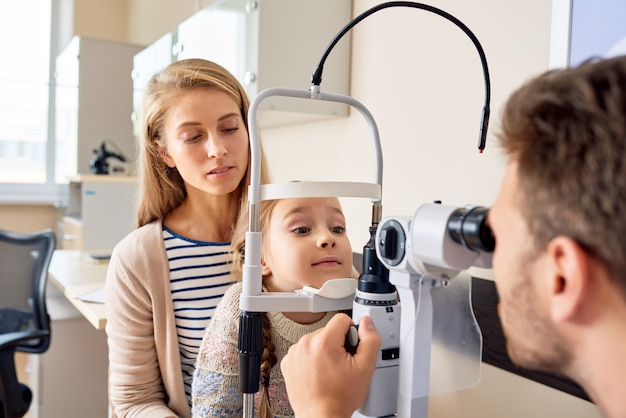 Little Girl Visiting Ophthalmologist