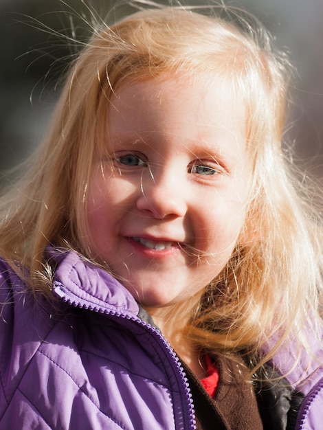 Little girl with big smile.