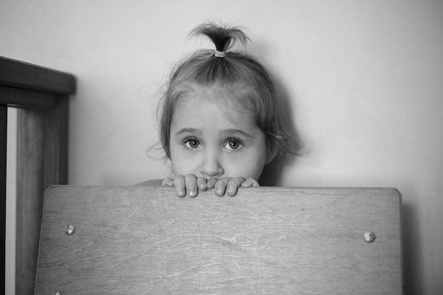 Little girl with a toy in her hands