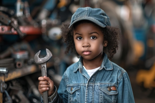 Little Girl With Wrench