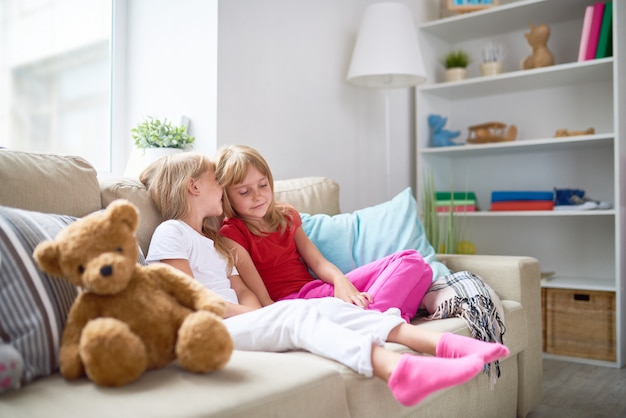 Little Girls on the couch