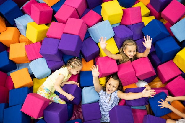 Little girls in the playroom