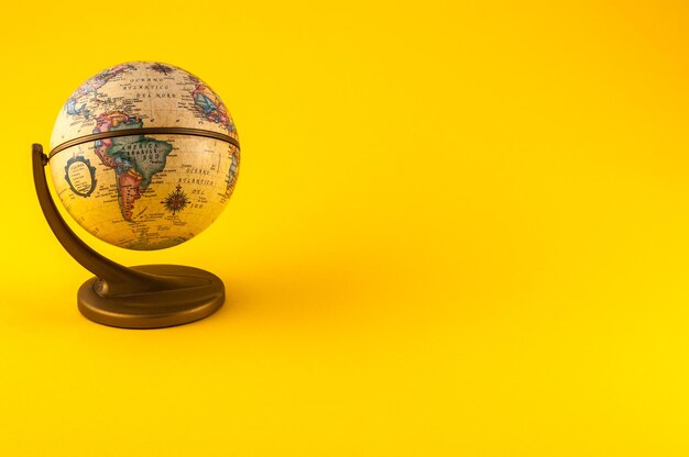 Little globe on colored background