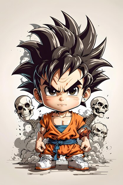 Premium Free ai Images  goku mid dragon ball characters drawing