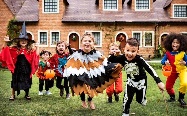 Little kids at a Halloween party