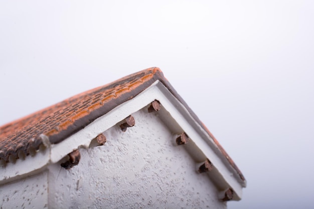 Little model house and its roof