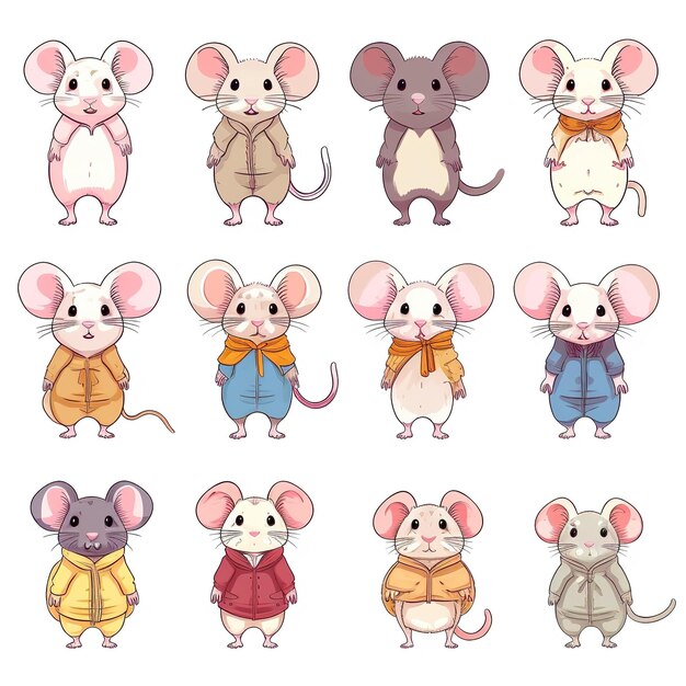 Photo little mouse character illustration