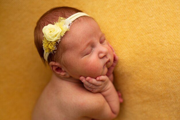 Little newborn baby girl 14 days