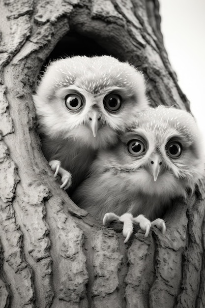 little owl in a tree