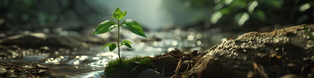 A little plant river macro