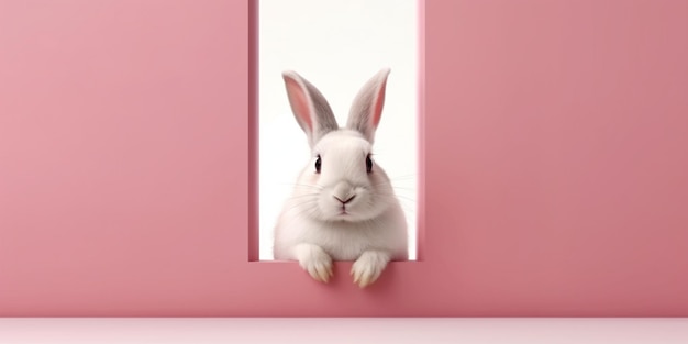 Little rabbit clay cartoon animation AI Generated