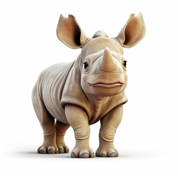 Little rhino a creative equine portrait in caricaturelike style