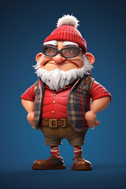 Photo little santa claus character