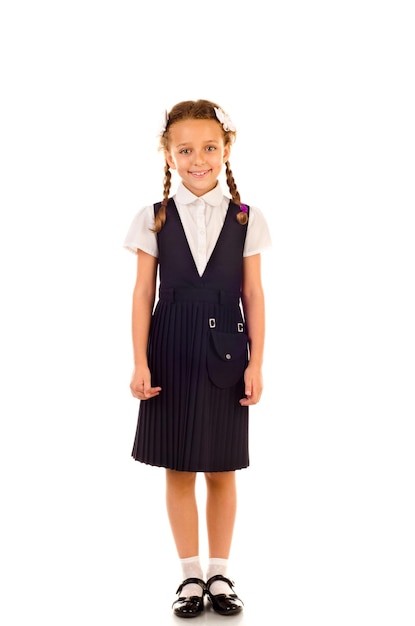 Photo little schoolgirl