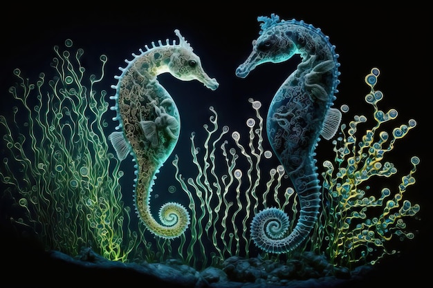 Little Seahorses in the Light