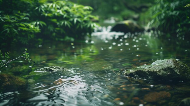 Little stream in forest