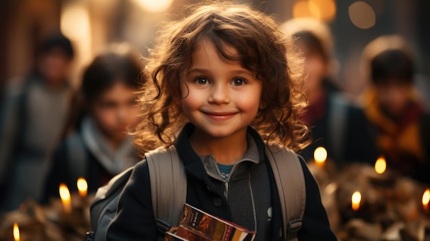 little students with backpacks back to school