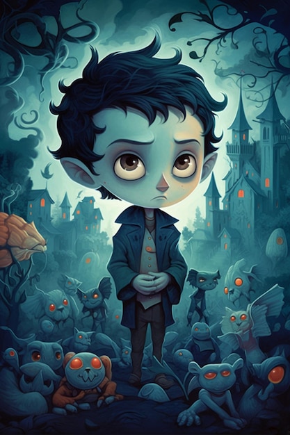 The Little Vampire Explorer in a Dreamy World of Magical Creatures