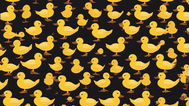 Little yellow ducklings pattern