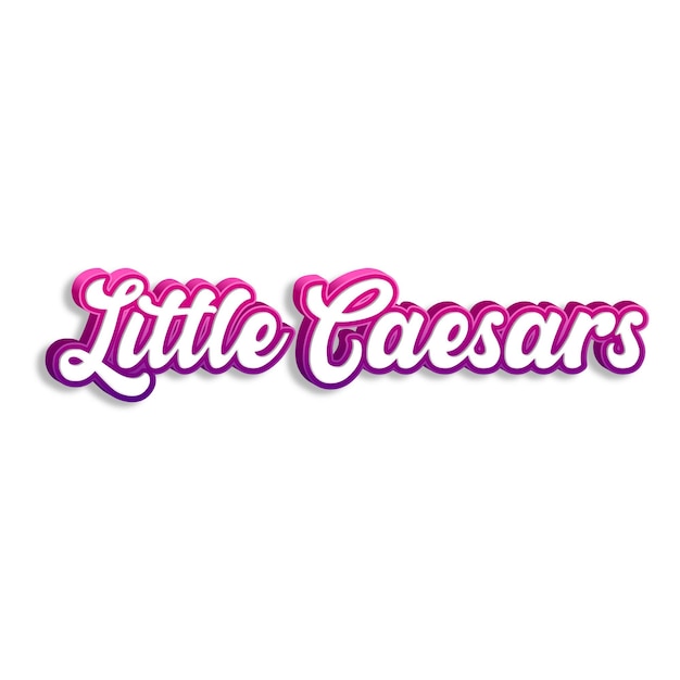 Foto littlecaesars tipografia 3d design giallo rosa bianco sfondo foto jpg