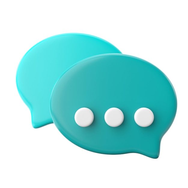 Live chat icon 3D element