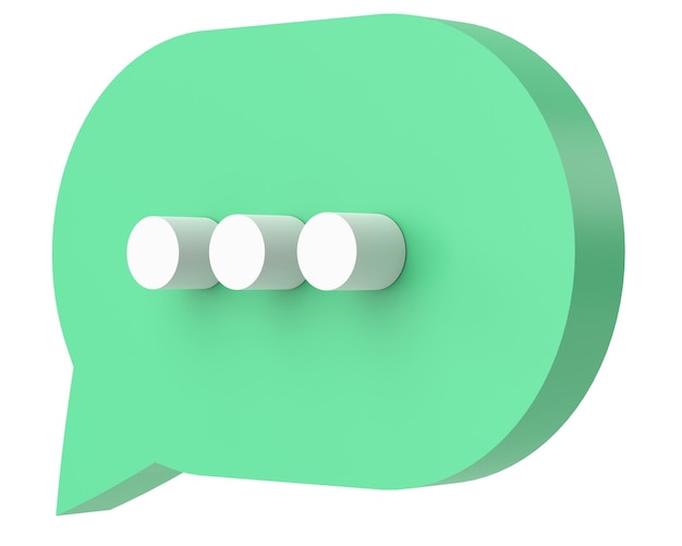 Live chat icon 3D icon 3d illustration