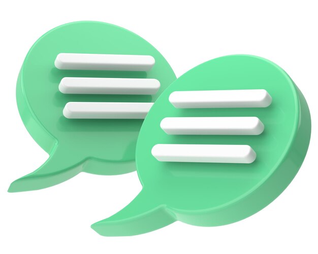 Live chat icon 3D illustration