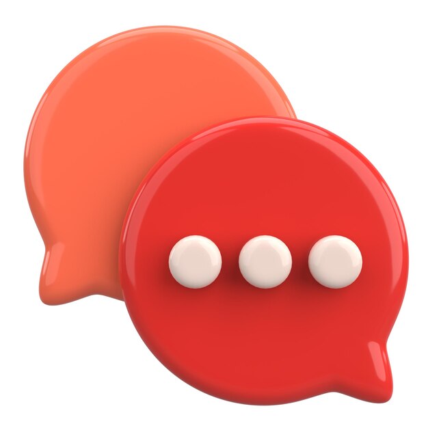 Live chat icon Chat icon 3D illustration