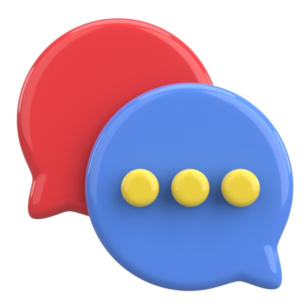 Photo live chat icon chat icon 3d illustration