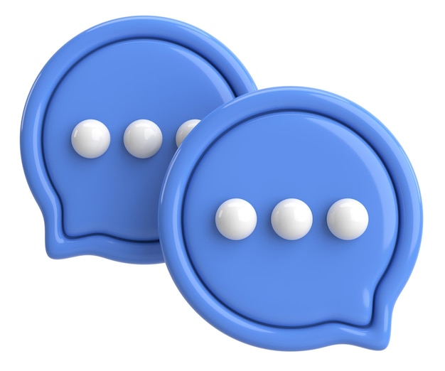 Live chat-pictogram Chat-pictogram 3D illustratie