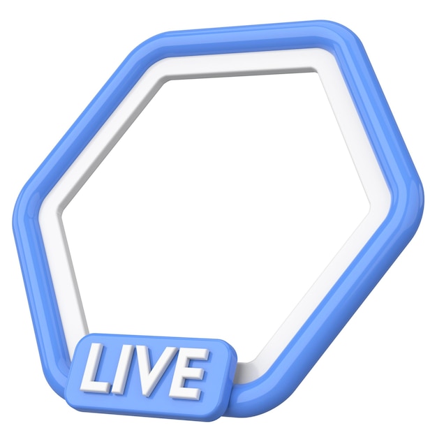 Live-frame Live streaming 3D-illustratie