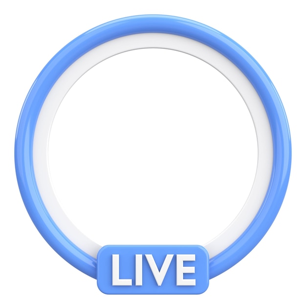 Live frame Live streaming 3D illustration